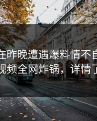神秘人在昨晚遭遇爆料情不自禁，樱桃视频全网炸锅，详情了解